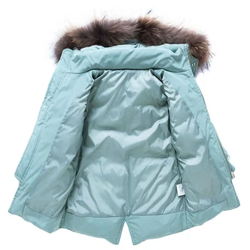 Bērnu Apģērbu komplekts -30 grādu krievu aukstās ziemas drēbes, zēni, baltās pīles dūnu jaka meitenēm mēteļi bērnu parka sniega valkā