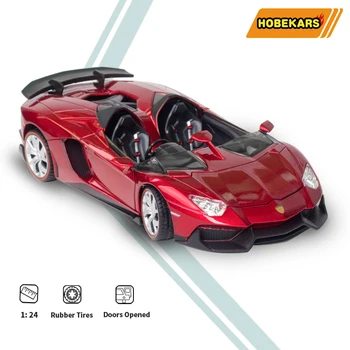 HOBEKARS 1:24 Lējumiem Modelis Rotaļlietas Transportlīdzekļu AVENTADOR J Metālu Sakausējumu Simulācijas Auto Rotaļlietas Bērniem Dāvanas, Dekorēšana Kolekcija