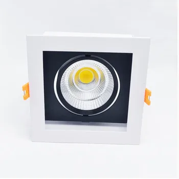 Kvadrātveida Aptumšojami Padziļinājumā COB LED Downlights 7W 10 W AC85~265V LED Griestu salona apgaismojums Silts/Auksts Balts LED Lampas, Iekštelpu Apgaismojums
