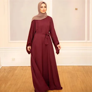 Vintage Musulmaņu Abaya Kleita Sievietēm Slim Fit Mroccan Kafan Maxi Hijab Kleitas Islāma Apģērba Musulman Ansambļi Djellaba Jilbab