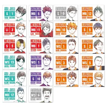 22pcs Anime, Manga Haikyuu!! Uzlīmes Hinata Shoyo PVC Kristāla Kartes, Uzlīmes, Uzlīmes Kolekcija Volejbola Zēns Autobusu ID Kartes