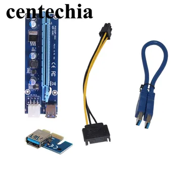 50CM PCI-E, PCI Express E 1X, lai 16X grafisko karti Stāvvadu Karte USB 3.0 Paplašinātāju Vadu ar Barošanas Bitcoin Litecoin Miner
