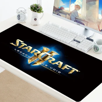 StarCraft Spēļu Pele Spilventiņu XL Lielu Padmouse Gamer PC galda Slēdzenes Malas peles paliktnis Klēpjdatoru Biroja Notbook Rakstāmgalds, Spēlēt Mat Piederumi