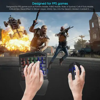 IFYOO Mobilo Spēļu Tastatūru un Peli(Adapteri būvēt) iPhone/iPad ar iOS/Android OS Mobilo Šaušanas Spēles PUBG/Call of Duty