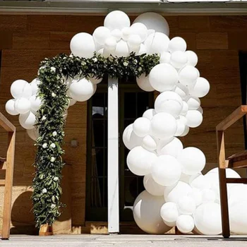 98pcs Balta Lateksa Baloni Vainags Arku Komplekts Kāzu DIY Blanc Ballon Līgavas Duša, Bērnu Dzimšanas dienas svinības Rotājumi Globos