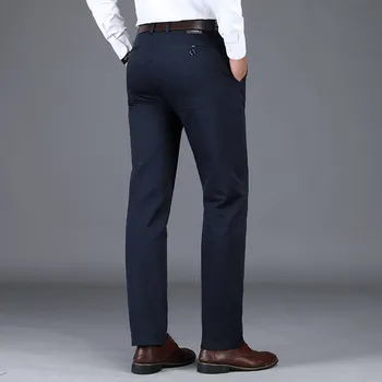 BAO SHAN lielums 28-42 augstas kvalitātes kokvilnas stiept vīriešiem gadījuma bikses classic pavasara zīmolu apģērbu biznesa džentlmenis slim bikses