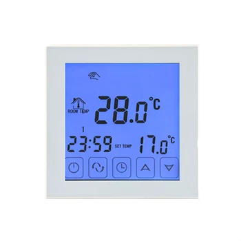 Nedēļas Programmējams LCD Touch Sreen 16A Elektriskās Grīdas Apkures Termostats Infrasarkano staru Sildītājs Telpas Temperatūras regulators