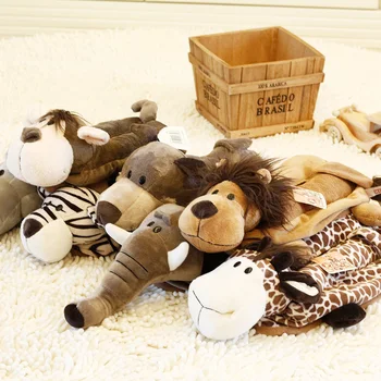 Candice guo jauka plīša rotaļlieta pildījumu lelle karikatūra dzīvnieku zilonis, tīģeris, lauva, žirafe transportlīdzekļa audu papīra kastē, dvieļu segtu dāvanu 1gab.