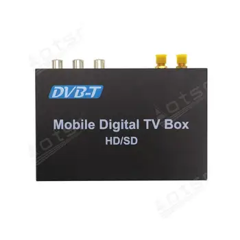 Aotsr Auto Digitālās TV DVB-T MPEG-4 Ciparu TV Uztvērējs Dual Uztvērējs Box Tuner Automašīnas