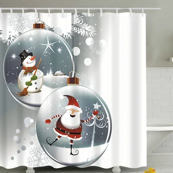 Augstas kvalitātes piedzīvojumu vannas produkti, par Ziemassvētkiem un Santa dušu aizkariem, vannas istabas noformēšana ar āķi un ūdensizturīgs