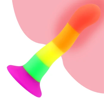 IKOKY Krāsains Silikona Dildo Viltus Penis ar piesūcekni Pieaugušo Produkti Maksts, Anālais Stimulators Seksa Rotaļlietas Sievietēm, Anālo Dildo