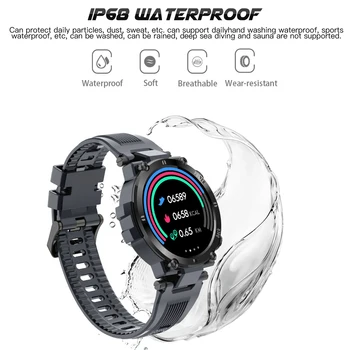 SENBONO 2020. gadam Vīriešiem, Pilna Touch Screen Smart Skatīties IP68 Ūdensnecaurlaidīga atbalsta HR/BP Fitnesa Tracker D13 smartwatch IOS Android