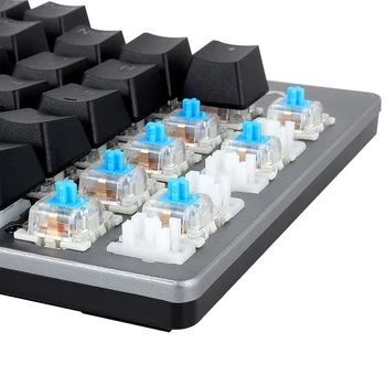 DGGR Mehāniskā Tastatūra 104 taustiņi Blue/ Black Switch Spēļu Klaviatūra Tablete Darbvirsmas PIEVIENOT krievu, spāņu, arābu, ebreju