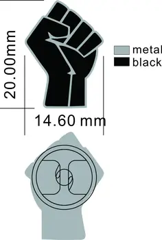 20mm Pasūtījuma Dūri pin žetons Materiāls: Dzelzs+ melnas krāsas+pārklājumu, jo niclel +butterfly pogu back-Bezmaksas kuģi (350pcs/daudz)