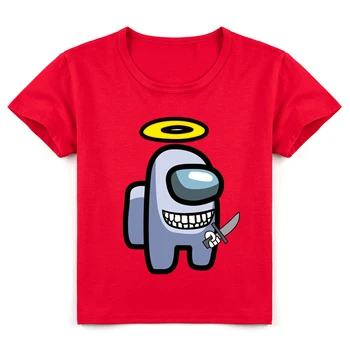 Ir 2021. Jaunu Stilu, Bērnu T-krekls, Starp Mums Impostor Grafikas Iespiestas Meitenes Zēni Modes Bērnu T-krekls ar Īsām Piedurknēm Streetwear