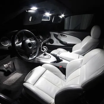 Balts Canbus Auto LED Interjera Kartes Dome Gaismas Komplekts Mercedes Benz M, ML, GL GLK GLA klases W163 W164 W166 X164 X166 X156 X204
