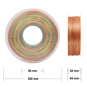 1,75 mm+/-0.02 mm TAA ZĪDA Varavīksnes Krāsains Enotepad 3D Printeri Pavedienu nav Burbulis, kas Ar Vakuuma Iepakojums DIY un Izveide