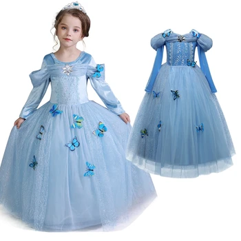 Fantāzija Princese Kostīmu Meitene Princese Kleita Mazulis Halloween Cosplay Tērpu Kāzas, Dzimšanas dienas svinības Kleitas vestido natal