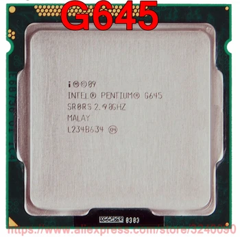 Oriģinālā Intel CPU Pentium G645 Procesors 2.90 GHz 3M Dual-Core Socket 1155 bezmaksas piegāde ātru kuģis no