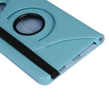 360 Rotējoša Litchi PU ādas gadījumā Stāvēt smart cover For Samsung Galaxy Tab 7.0 T280 T281 T285 SM-T280 SM-T285 2016. Gadā Planšetdatoru