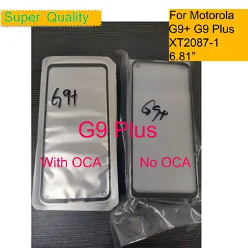 10Pcs/Daudz Par Motorola Moto G9 Plus XT2087-1 skārienekrāna Panelis Ar OCA Priekšējo Ārējo Stikla Objektīvs Moto G9 Plus LCD Stiklu