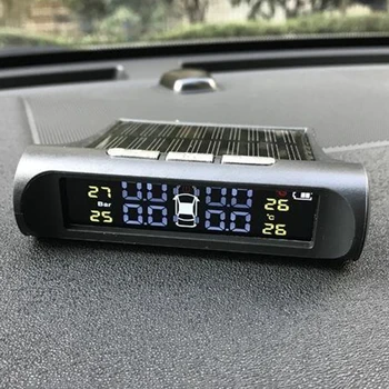 TPMS Automašīnu Riepu Spiediena kontroles Sistēma-LCD Ekrāna Dizains Trauksmes Režīmi ar 4 Ārējās Tpms Sensors TD1