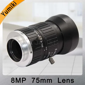 Yumiki HD 8MP, CCTV Kameras Objektīvs 75mm Manual Iris Manuālais Fokuss F2.8 Diafragmas atvērums 1