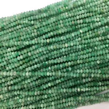 Īstu Dabas Zaļā Columbia Emerald Slīpētas Rondelle Kaklarotas vai Rokassprādzes Mazās Pērlītes 2x3mm 15