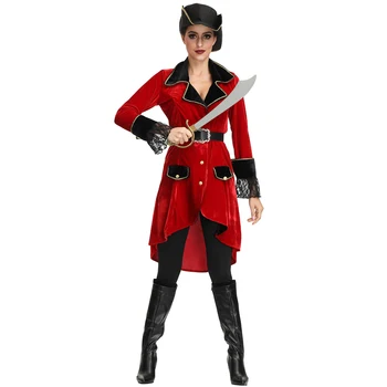 Pirātu Tērpi Vienādu Sieviešu Captain Jack Karību Jūras Pirāti Halloween Cosplay Kostīmi