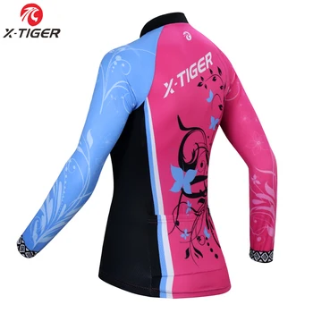 X-Tiger Sieviešu Velosipēdu Svīteri Pro garām Piedurknēm MTB Velosipēdu Apģērbs, Velosipēdu Drēbes Maillot Ciclismo Pavasara/Rudens Road Bike Jersey