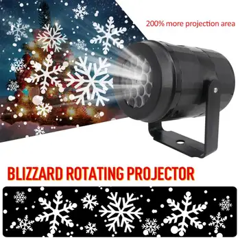 4W Sniegpārslas Projektoru Gaismas Iekštelpu Āra Gaisma Pārvietojas Sniega Lāzera Projektoru, Ziemassvētku Lampas Projekcijas Gaismas Ziemassvētku Dekori