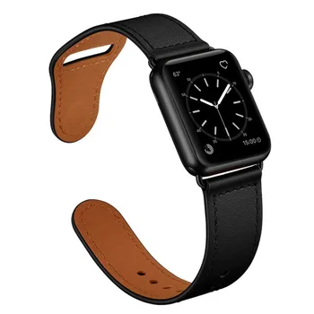 Ādas Siksna Apple Skatīties Joslas 44mm 40mm iwatch sērija 6 5 se 4 3 Accessorie watchband aproce correa apple skatīties 42mm 38mm