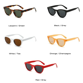 TIK&EI Vintage Nelielu Kaķu Acu Saulesbrilles Sieviešu Modes Trīsstūris Sieviešu Trending Saules Brilles Toņos UV400 Retro Vīriešiem Leopard Brilles