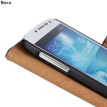 Premium Ādas Segumu Lietā Samsung S4 Luksusa Seifs Case For Samsung Galaxy S4 i9500 kartes turētāju tālruņa korpusa GG