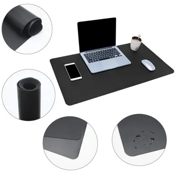 YSAGi multi-function rakstāmgalda paliktni, 80x40cm lielu ultra-plānas ūdensizturīgs PU ādas peles paliktņa office home divējāda lietojuma galda paklājiņš