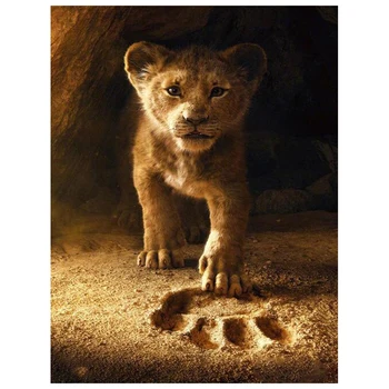 Pilnu Kvadrātveida Kārtas Urbt 5DDiy Dimanta Krāsošana Lion king diamond Izšuvumi Krustdūrienā rhinestone Mozaīkas Dzīvnieku StickerZP-2833