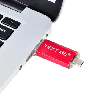 TEKSTA MAN radošu Veidu-C, USB Flash Drive C Tipa Pen Drive 4GB 8GB 16GB 32GB 64GB USB Stick 2.0 Pendrive Tipa C