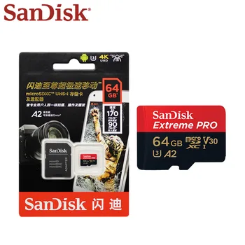 SanDisk Extreme Pro atmiņas Kartes Microsd UHS-I 32GB A1 SDHC V30 Atmiņas Karte 64GB SDXC 128GB A2 U3 TF Karte Max 170MB/s