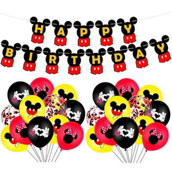 1set Minnie Lateksa Baloni Mickey Mouse Tēmu Dzimšanas dienas svinības Dekorācijas, Bērnu Dušas Dekors Bērniem Puses Mickey Gaisa Balonu Globos