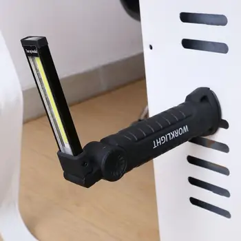 Portatīvo 5 Režīmu COB Lukturīti Lāpu, USB Uzlādējams LED Darba Gaismas Magnētisko COB Laterna Karājas Āķis Lampas Āra Kempings