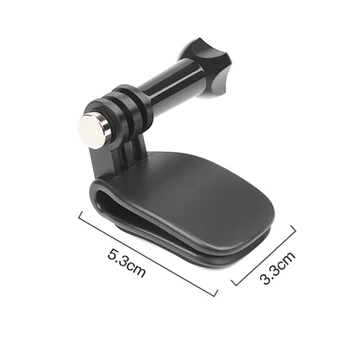Chiclits Mini Action Camera Hat Mount Clip par GoPro Hero 7 6 5 Melns Yi 4K SJCAM SJ4000 H9 DJI Osmo Rīcības GoPro Aksesuāri