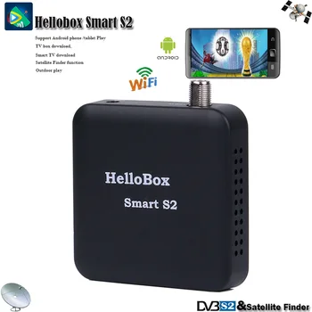 Hellobox Satelīta Uztvērēju DVBS2 Spēlēt Uz Android Mobilo Telefonu/Planšetdatoru Satelītu Meklētājs/TV Uztvērēju Atbalsts Āra Spēlēt