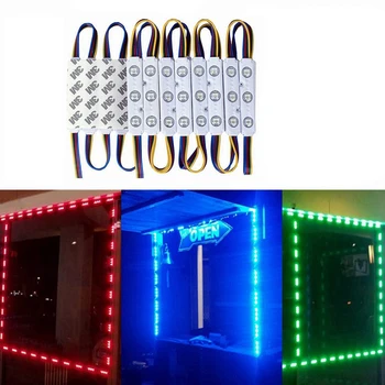 20pcs/daudz LED Injekcijas 5050 RGB LED Moduli 1.5 W 12V ūdensizturīgu Krāsu maināms led moduļi, apgaismojums apgaismojums
