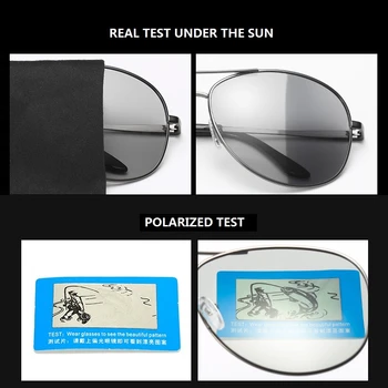 Photochromic Saulesbrilles Vīriešiem Polarizētās Braukšanas Izmēģinājuma Hameleons Vintage Saules Brilles Sieviešu, Vīriešu Mainīt Krāsu, Diena, Nakts Redzamības UV400