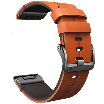 26mm Watchband Par Garmin Fenix 6X 5X Pro Plus 3HR Ādas Joslu Garmin D2 bravo/Nolaišanās mk1 Skatīties Easyfit Rokas Siksniņu