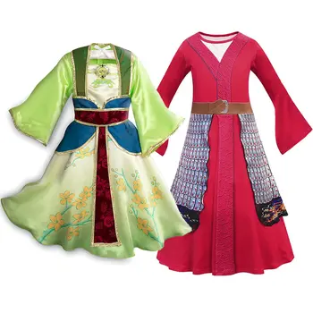 Meitenes Mulan Cosplay Kleitu Bērniem Sieviešu Varonis Saģērbt Kostīmi Ķīnas Senās Kultūras Tērpus Bērnu Modes Halloween Kara Drēbes
