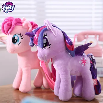 Hasbro My Little Pony Plīša Lelle Mugursoma Rotaļlietas Princese Anime Zirgs, Vienradzis Plīša Pildījumu Bērniem Bērni, Meitenes Ziemassvētku Dāvanu