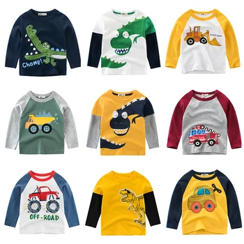 Bērniem Krekli, T-Kreklu, lai Bērnu Bērniem, Meitenēm, Zēniem Zēnu, Krekls, Bērnu, Bērnu Dinozaura Mazulis Kokvilnas Multiplikācijas filmu Topi Apģērbi Apģērbu