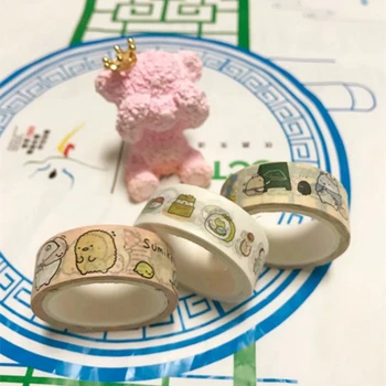 4 Gab/iepak Cute Karikatūra Sumikko Gurashi Grāmatu saplēst lenti DIY uzlīmes, Roku lentes dekoratīvās lentes