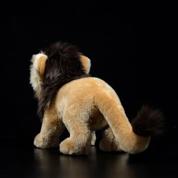 28cm Simulācijas Pastāvīgā Lauva Pildījumu Plīša Rotaļlieta Brūna Reālajā Dzīvē Lelle Āfrikas Lauvu Mīksto Dzīvnieku Modelis Bērniem Bērnu Zēni Dāvanu